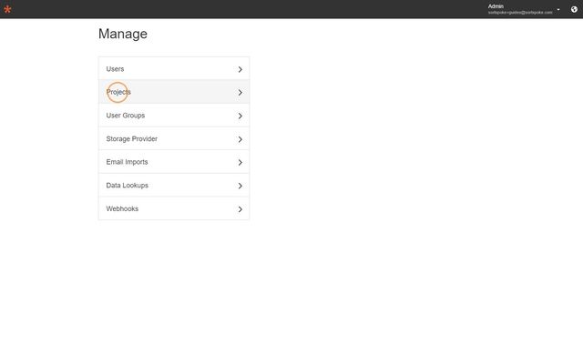 Step 3 - Click “Projects”
