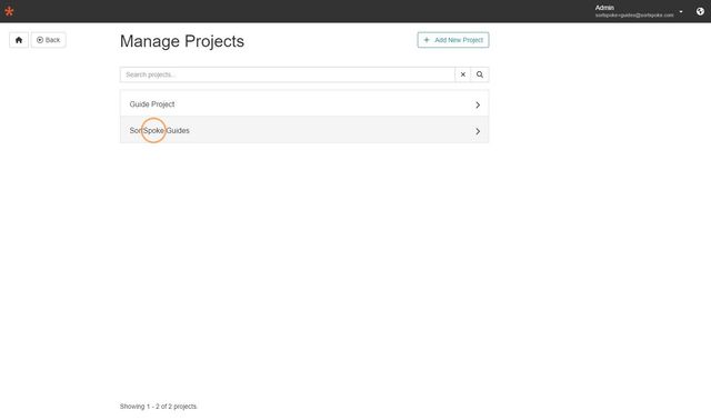 Step 4 - Select a project