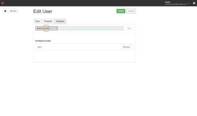 Step 7 - Click “Select a project”