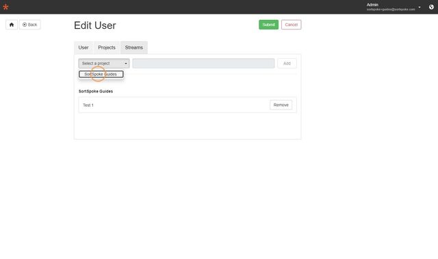 Step 8 - Select a project