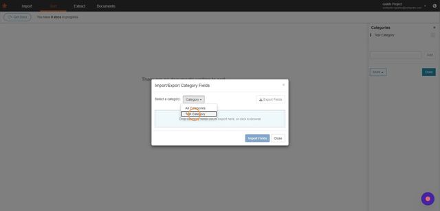 Step 10 - Select the Category to be Exported