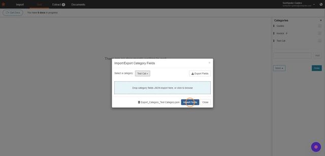 Step 22 - Select or drop the Exported JSON file from the "Downloads" folder