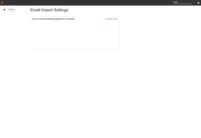 Step 4 - Click “+ Add email import”