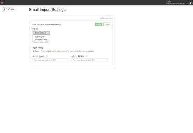 Step 5 - Click “Select a project”