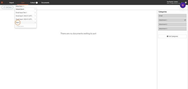 Step 6 - Select the email's batch