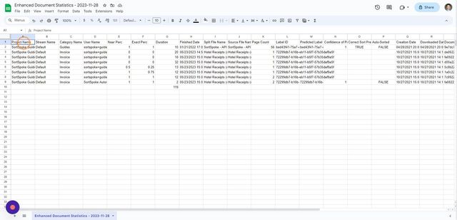 Step 17 - View CSV file