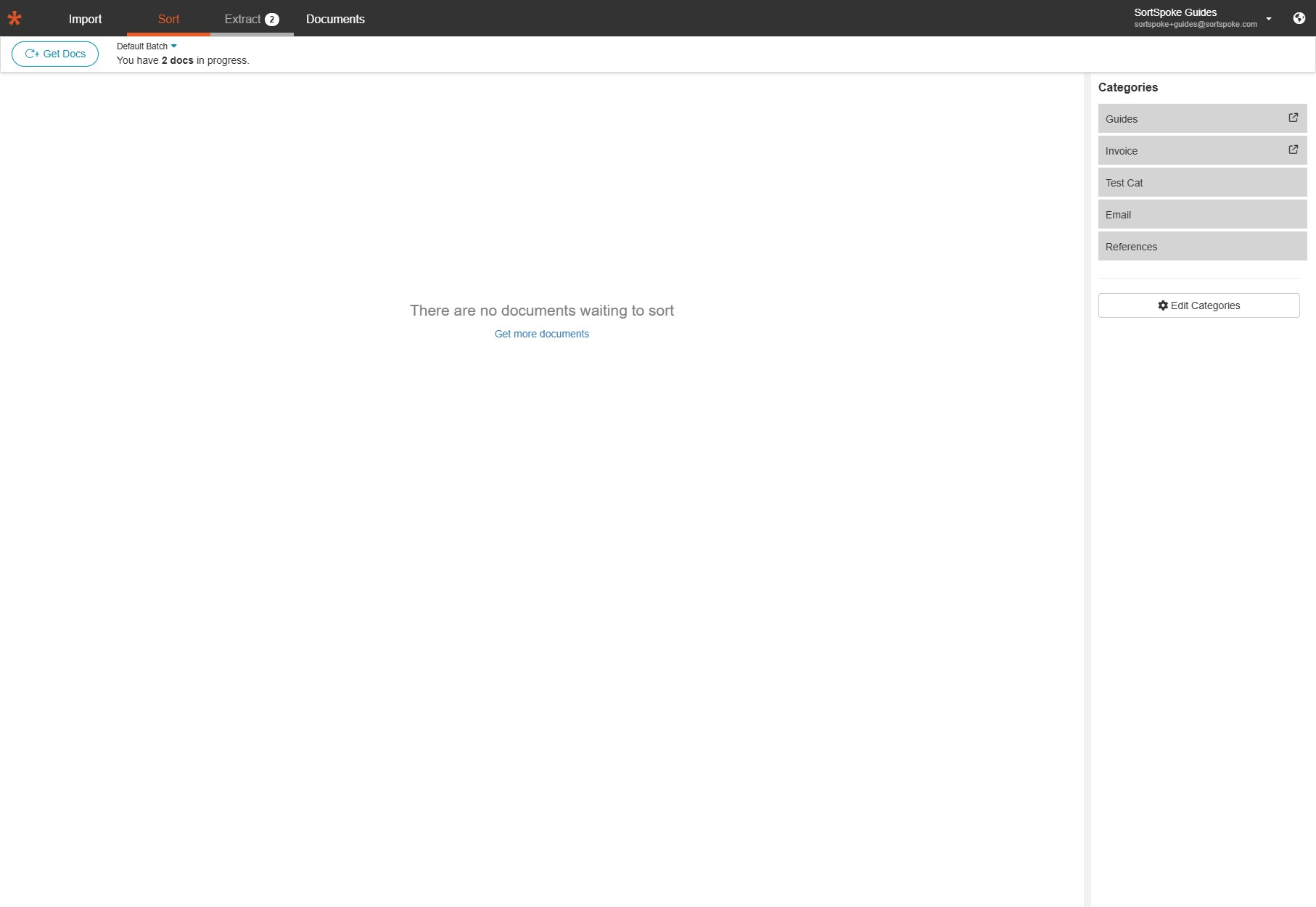Step 9 - Confirm all documents are sorted